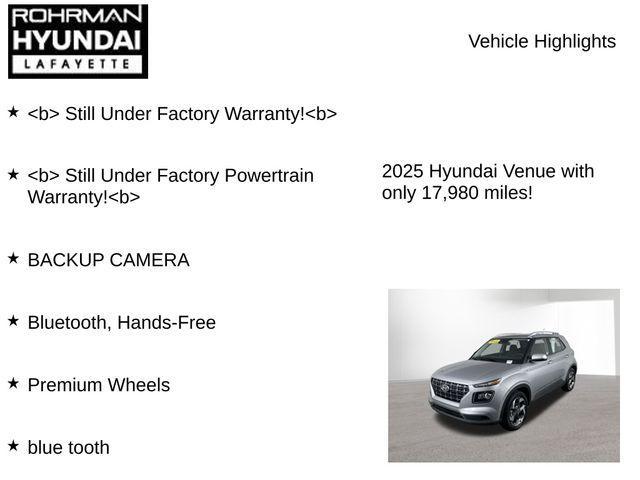 used 2025 Hyundai Venue car, priced at $18,056