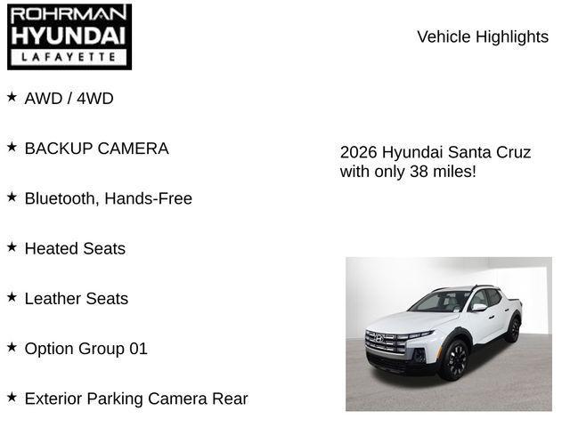 new 2026 Hyundai SANTA CRUZ car, priced at $29,999