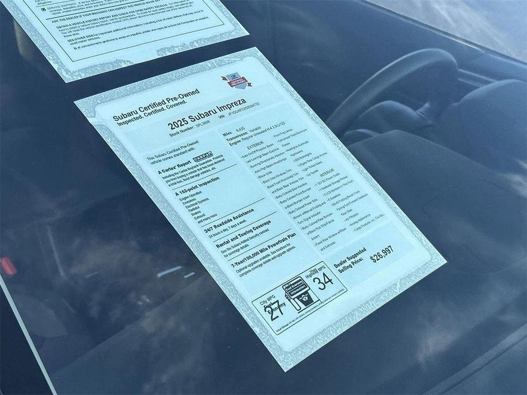 used 2025 Subaru Impreza car, priced at $25,420