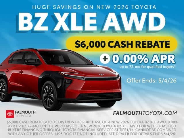 new 2026 Toyota bZ car, priced at $43,434