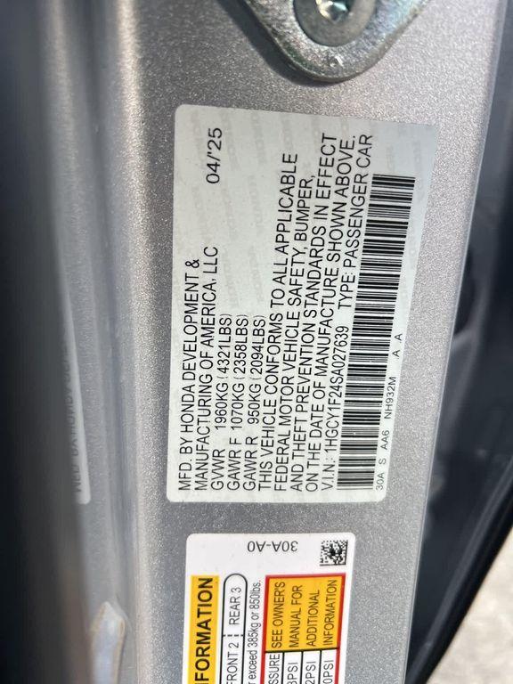 used 2025 Honda Accord car, priced at $26,709