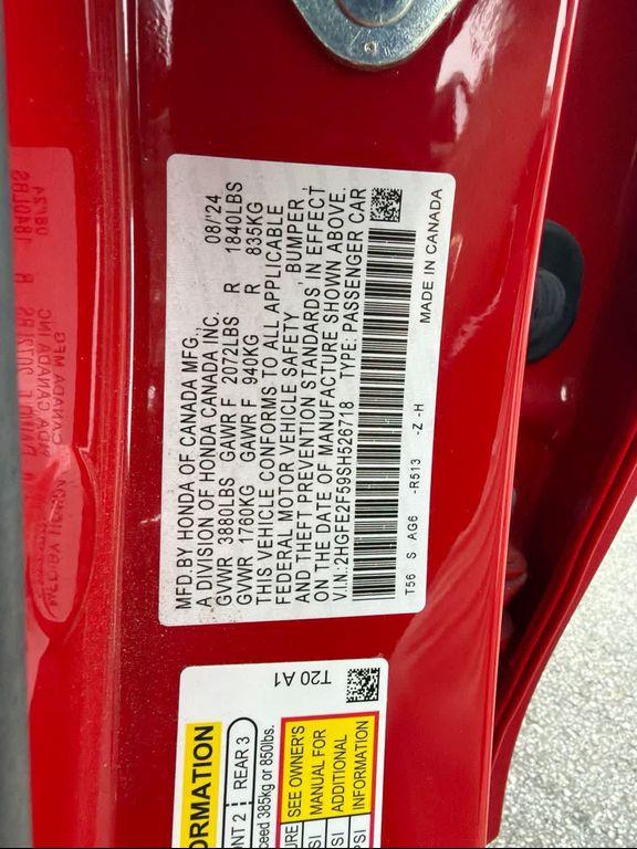 used 2025 Honda Civic car, priced at $27,469