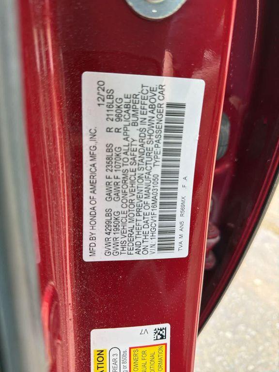 used 2021 Honda Accord car, priced at $23,866