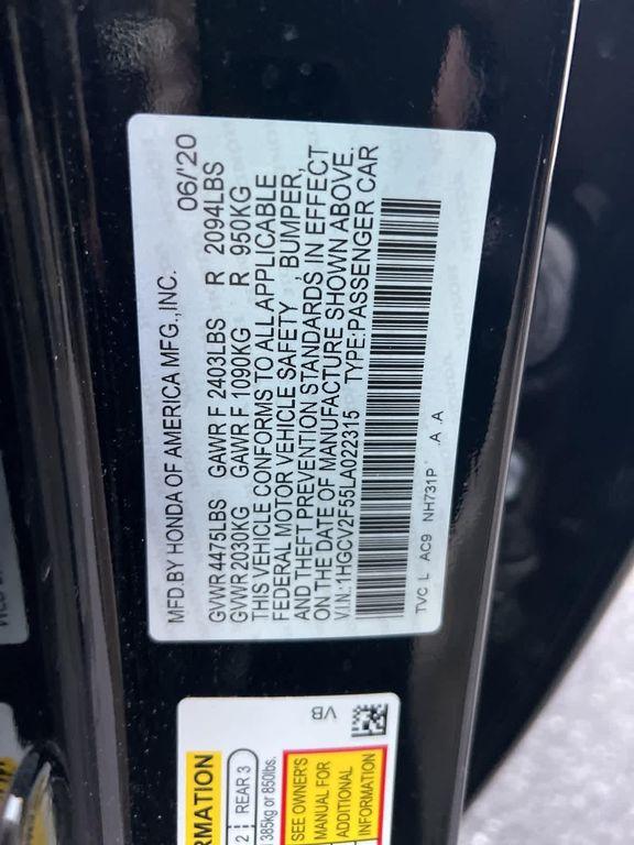 used 2020 Honda Accord car, priced at $19,926