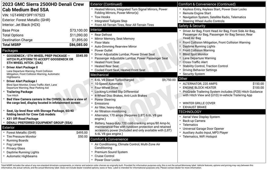 used 2023 GMC Sierra 2500 car, priced at $57,599