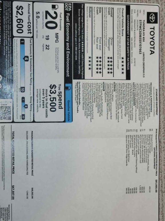 used 2025 Toyota Tundra Hybrid car, priced at $61,910