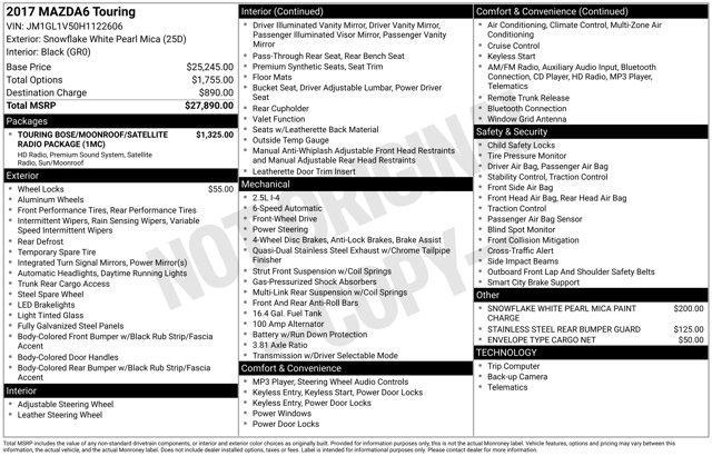 used 2017 Mazda Mazda6 car, priced at $13,980