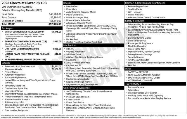 used 2023 Chevrolet Blazer car, priced at $34,995