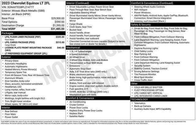 used 2023 Chevrolet Equinox car, priced at $19,695