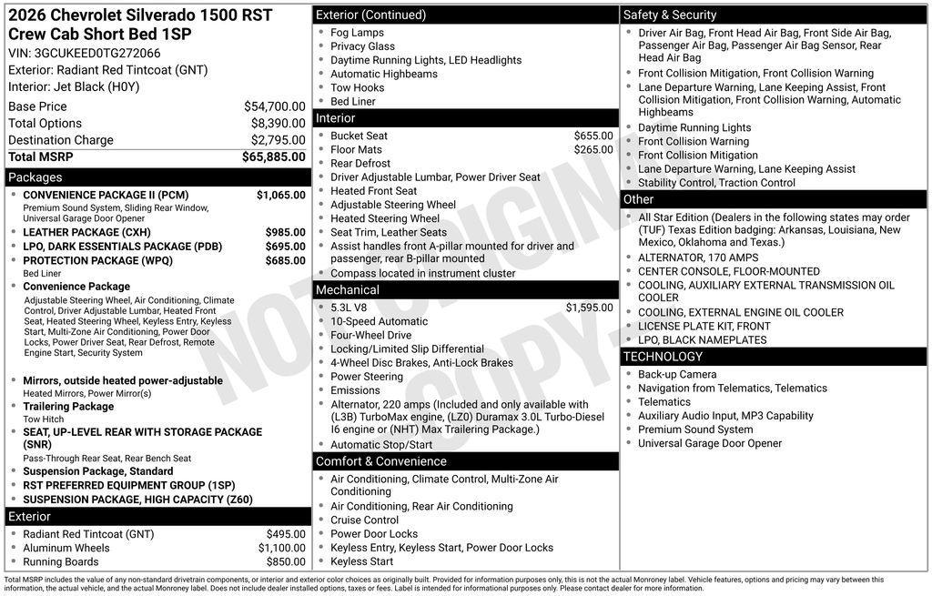 new 2026 Chevrolet Silverado 1500 car, priced at $61,233