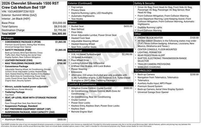 new 2026 Chevrolet Silverado 1500 car, priced at $52,868