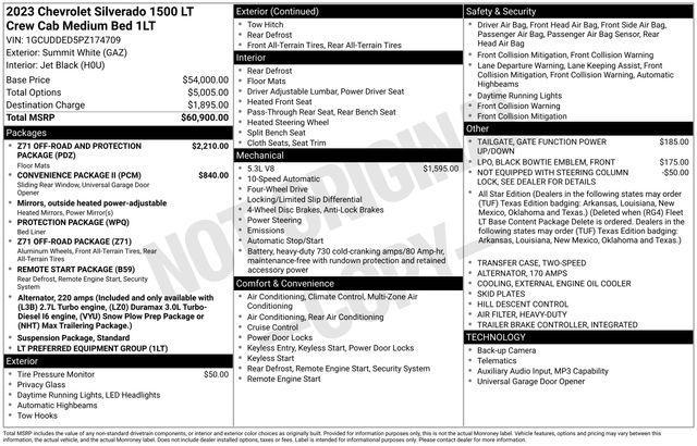 used 2023 Chevrolet Silverado 1500 car, priced at $35,500