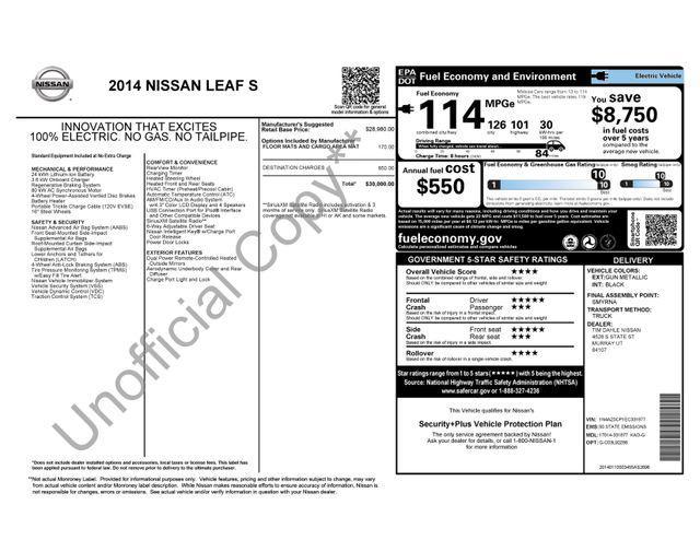 used 2014 Nissan Leaf car, priced at $7,111