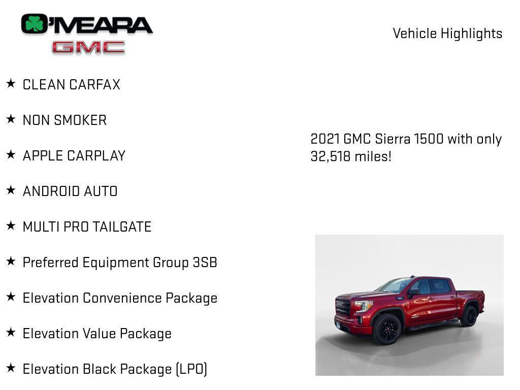 used 2021 GMC Sierra 1500 car, priced at $38,097