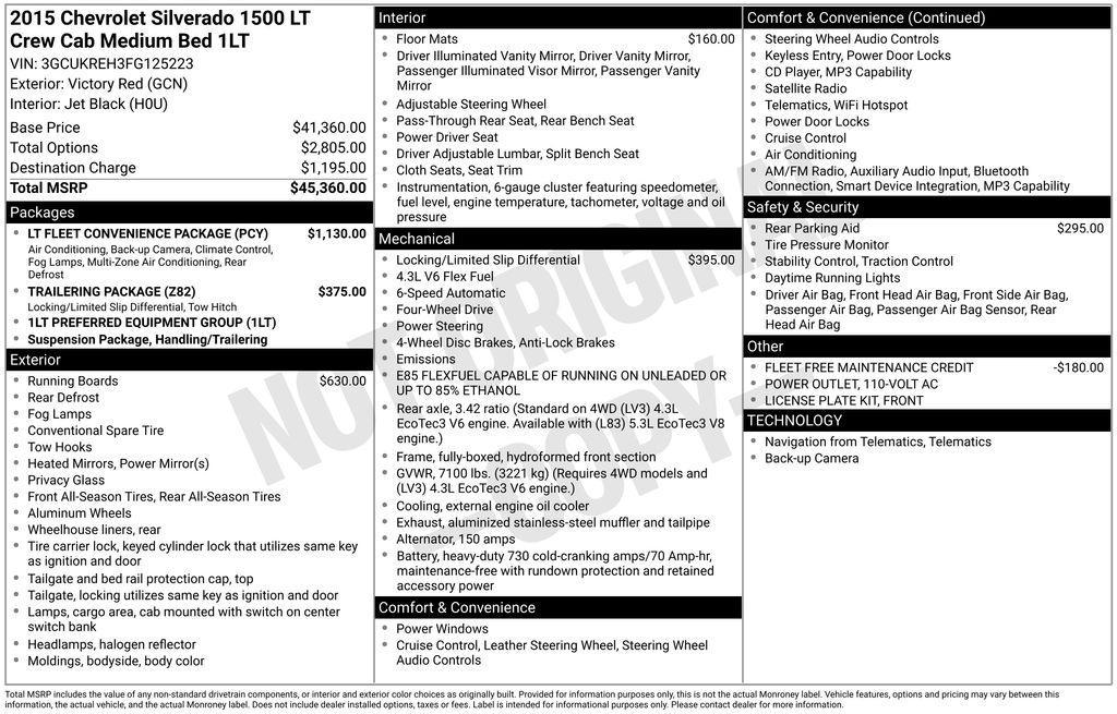 used 2015 Chevrolet Silverado 1500 car
