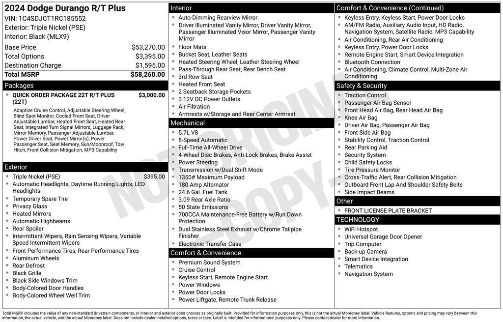 used 2024 Dodge Durango car, priced at $36,288