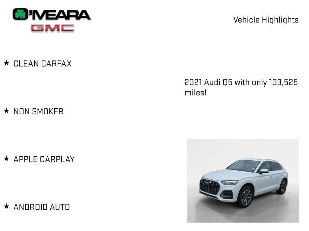 used 2021 Audi Q5 car, priced at $17,264