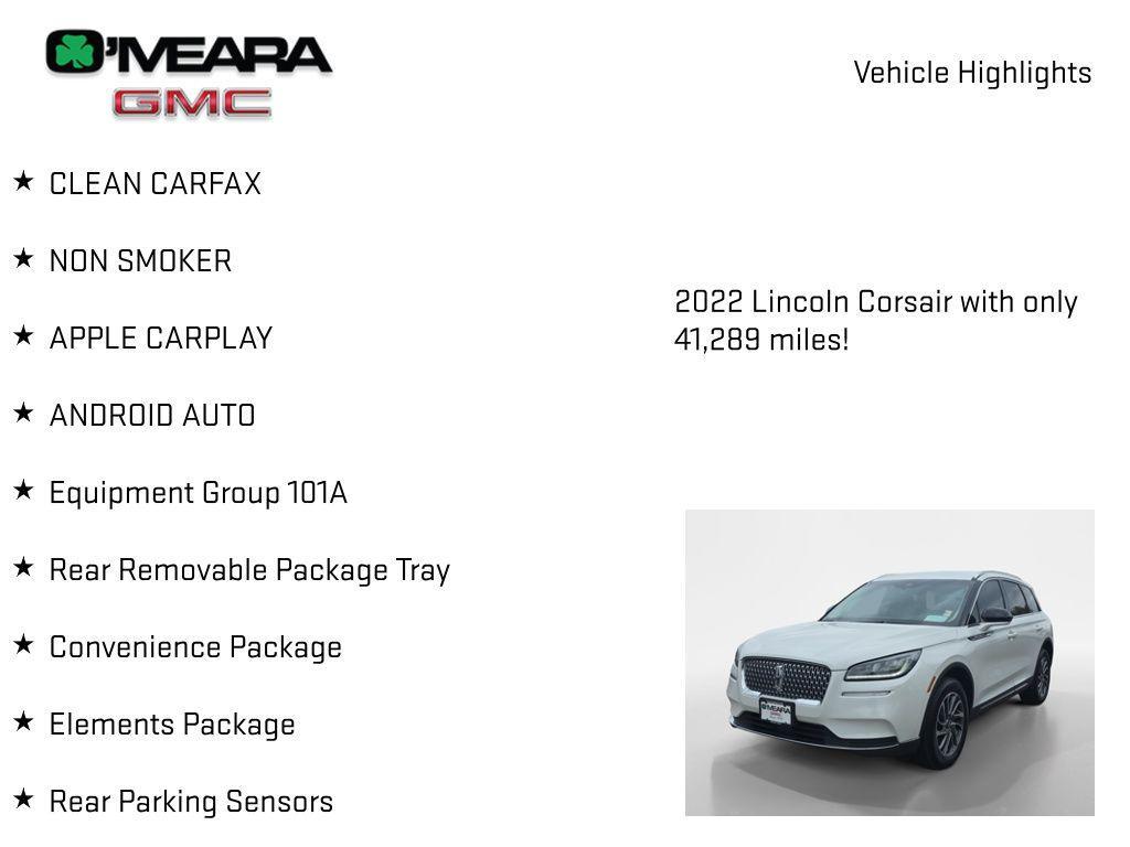 used 2022 Lincoln Corsair car, priced at $26,317