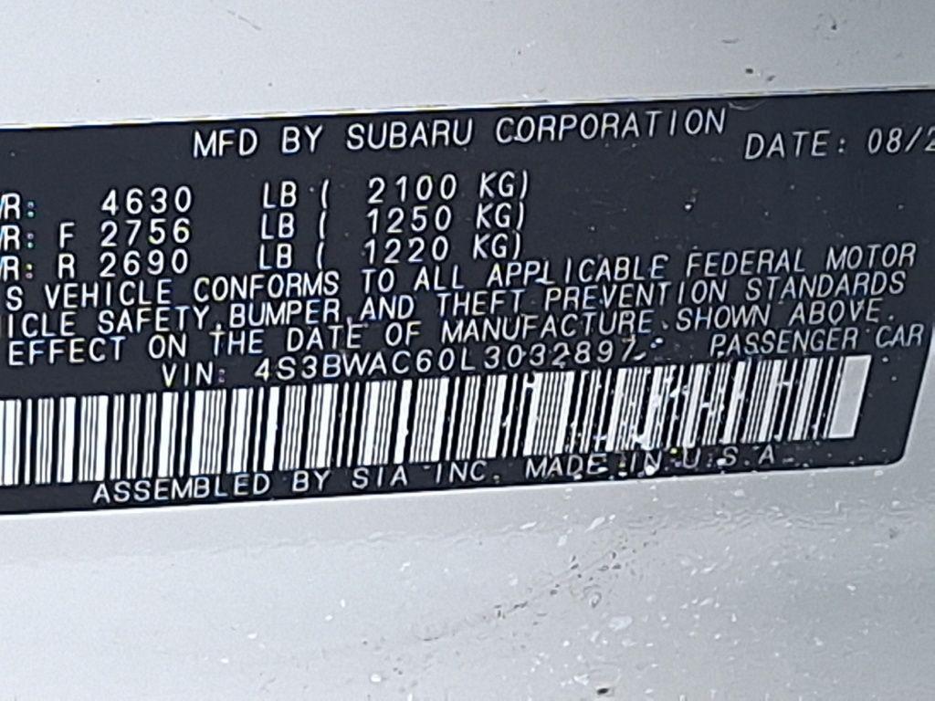 used 2020 Subaru Legacy car, priced at $18,700