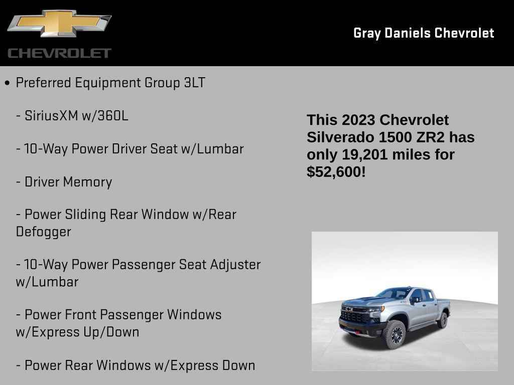 used 2023 Chevrolet Silverado 1500 car, priced at $52,600