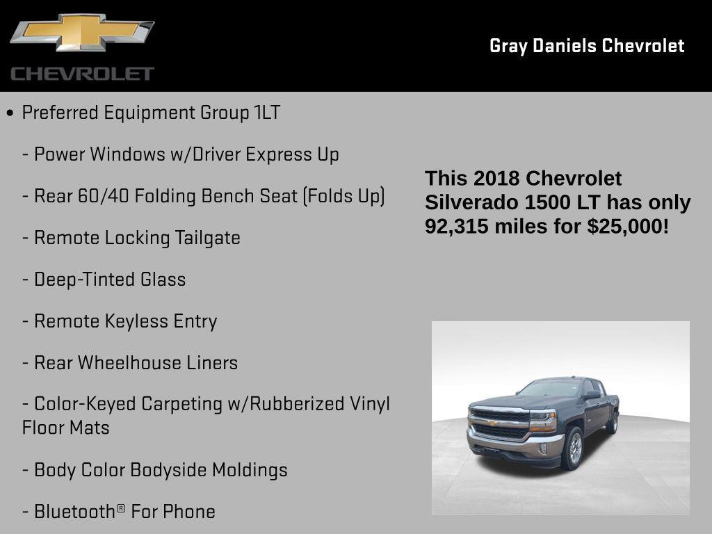 used 2018 Chevrolet Silverado 1500 car, priced at $25,000