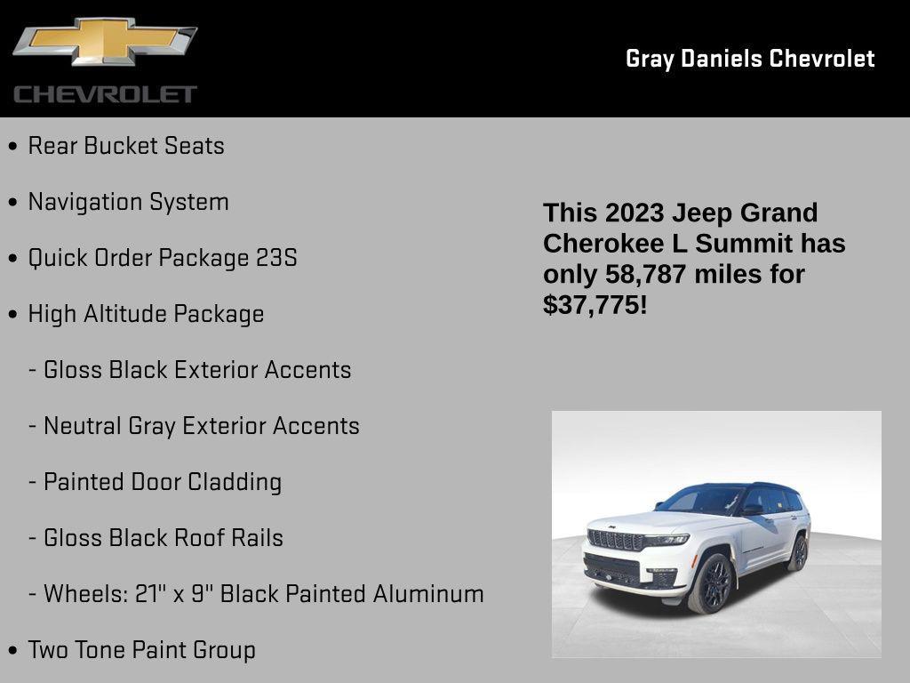 used 2023 Jeep Grand Cherokee L car, priced at $37,775