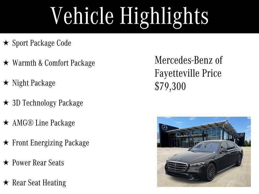 used 2022 Mercedes-Benz S-Class car, priced at $79,300