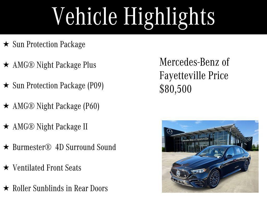 used 2025 Mercedes-Benz E-Class car, priced at $80,500