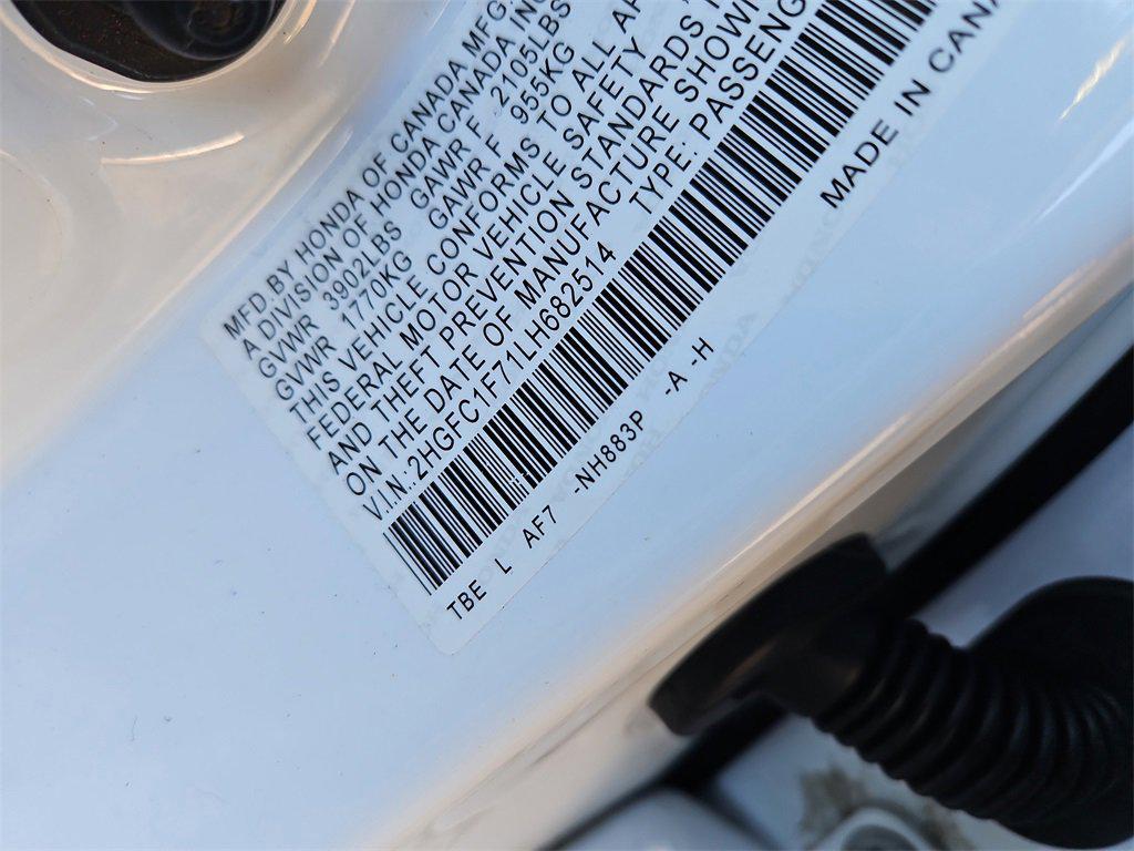 used 2020 Honda Civic car, priced at $18,887