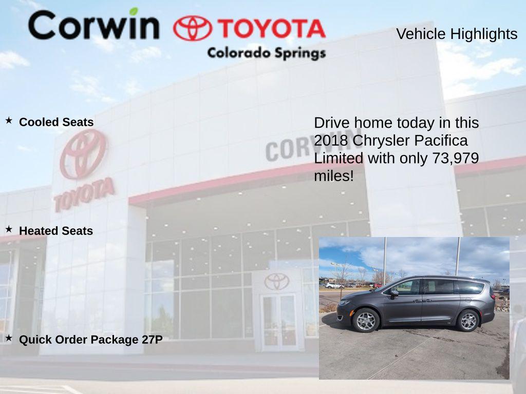 used 2018 Chrysler Pacifica car, priced at $17,500