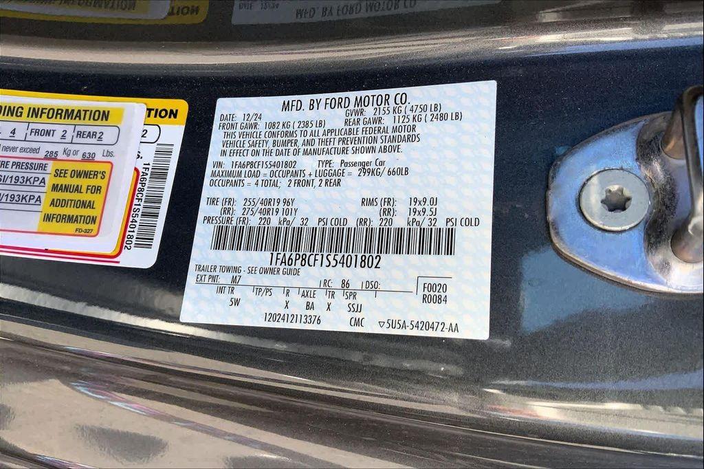 new 2025 Ford Mustang car, priced at $76,347