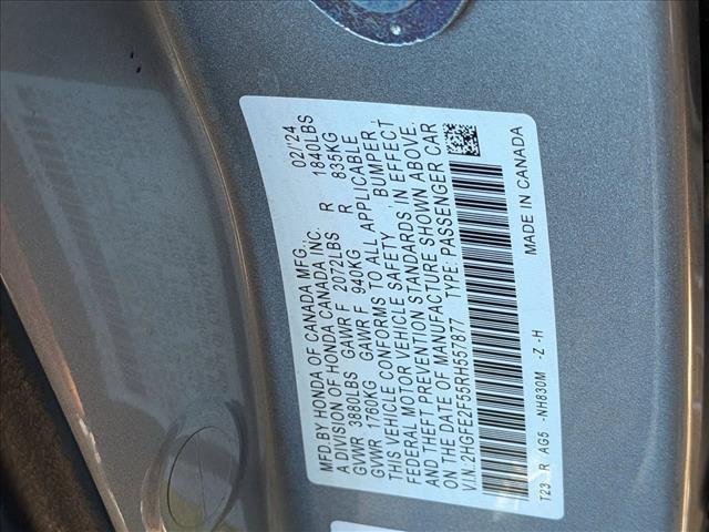 used 2024 Honda Civic car, priced at $24,316