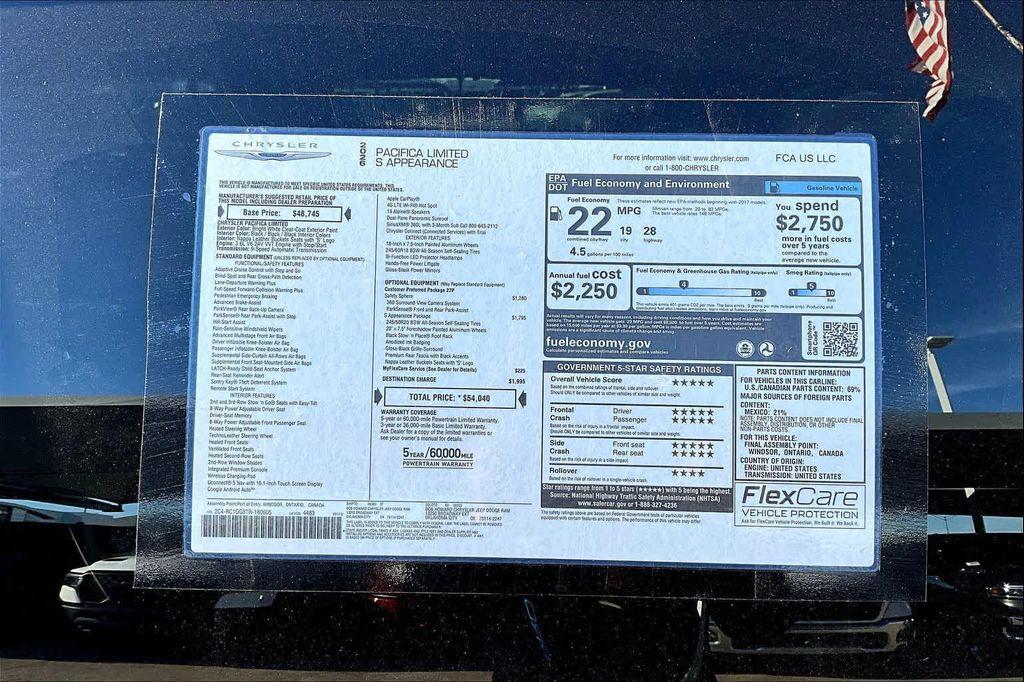 new 2026 Chrysler Pacifica car, priced at $47,750