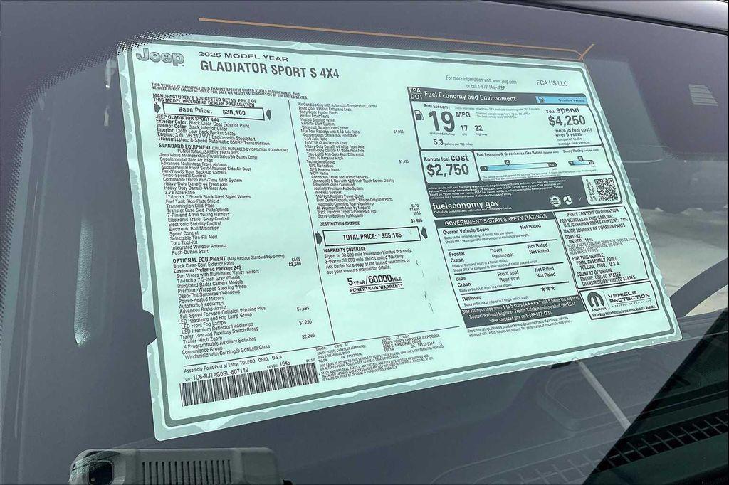 new 2025 Jeep Gladiator car, priced at $47,999