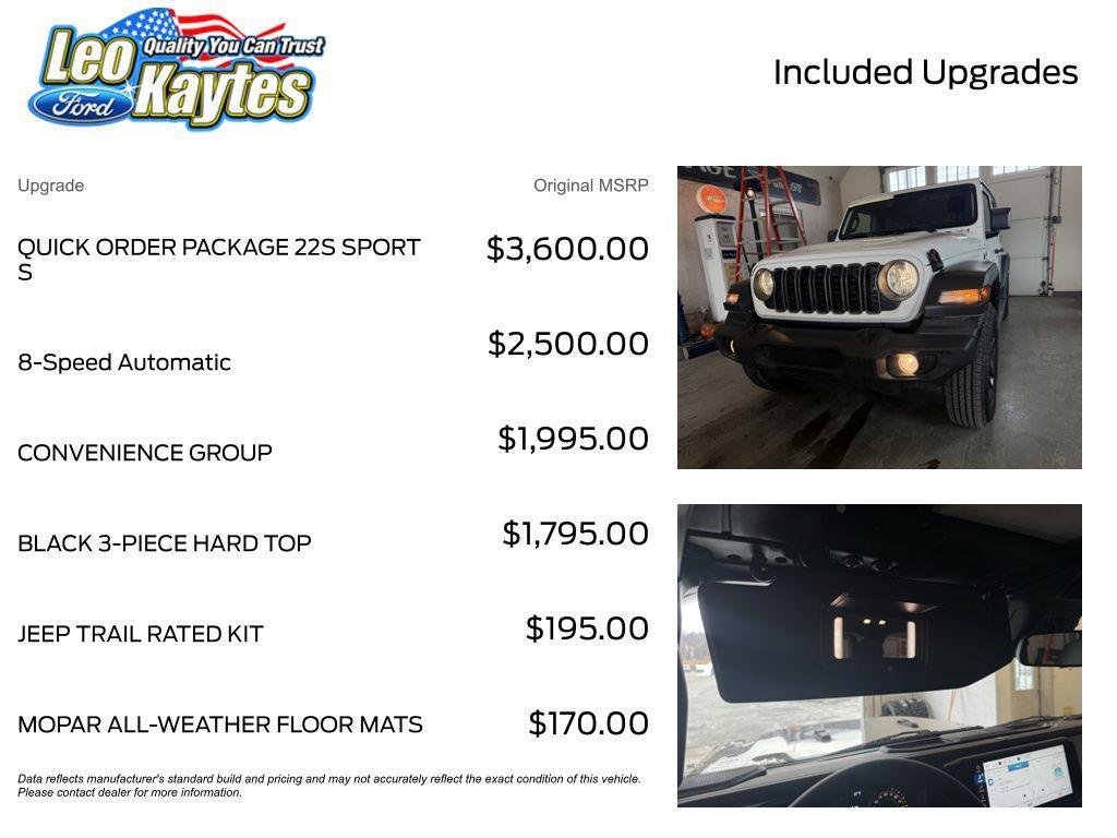 used 2025 Jeep Wrangler car, priced at $36,299