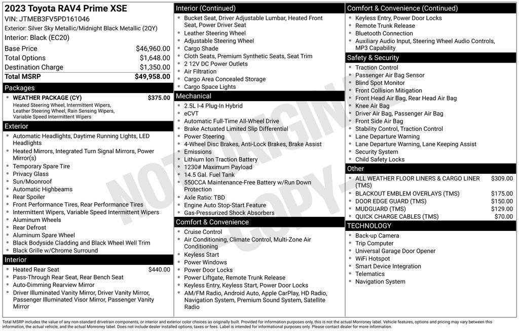 used 2023 Toyota RAV4 Prime car, priced at $43,501