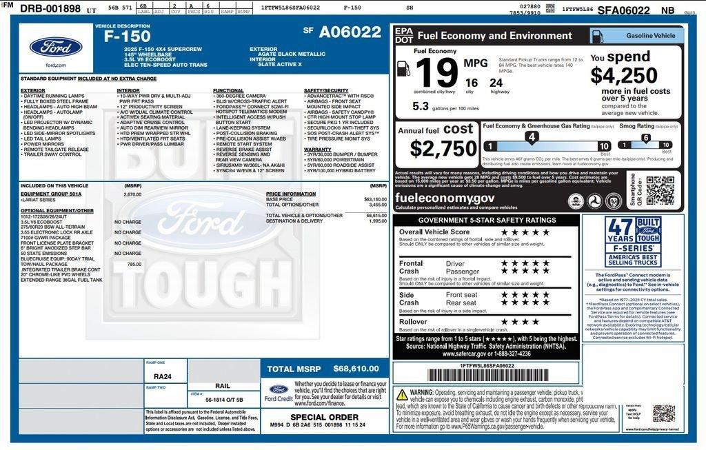 used 2025 Ford F-150 car, priced at $59,173