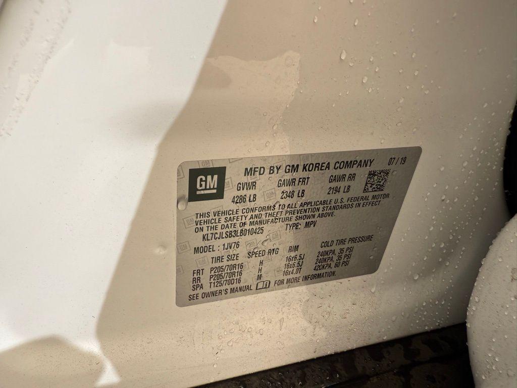 used 2020 Chevrolet Trax car, priced at $15,171