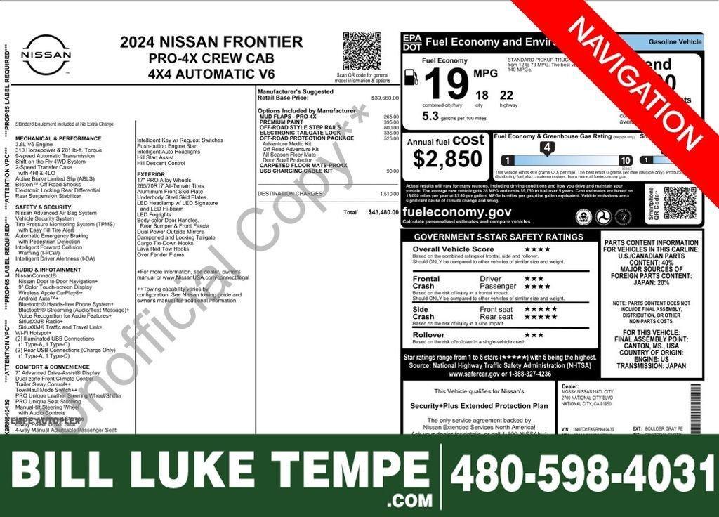 used 2024 Nissan Frontier car, priced at $36,373