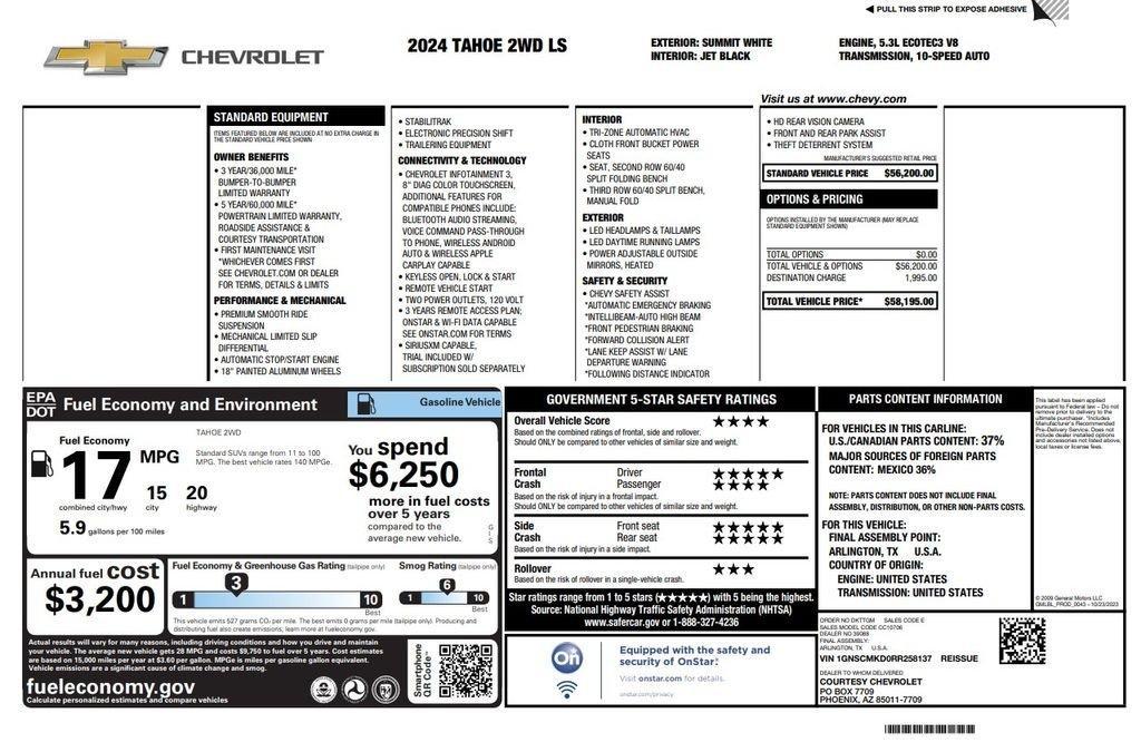 used 2024 Chevrolet Tahoe car, priced at $46,772