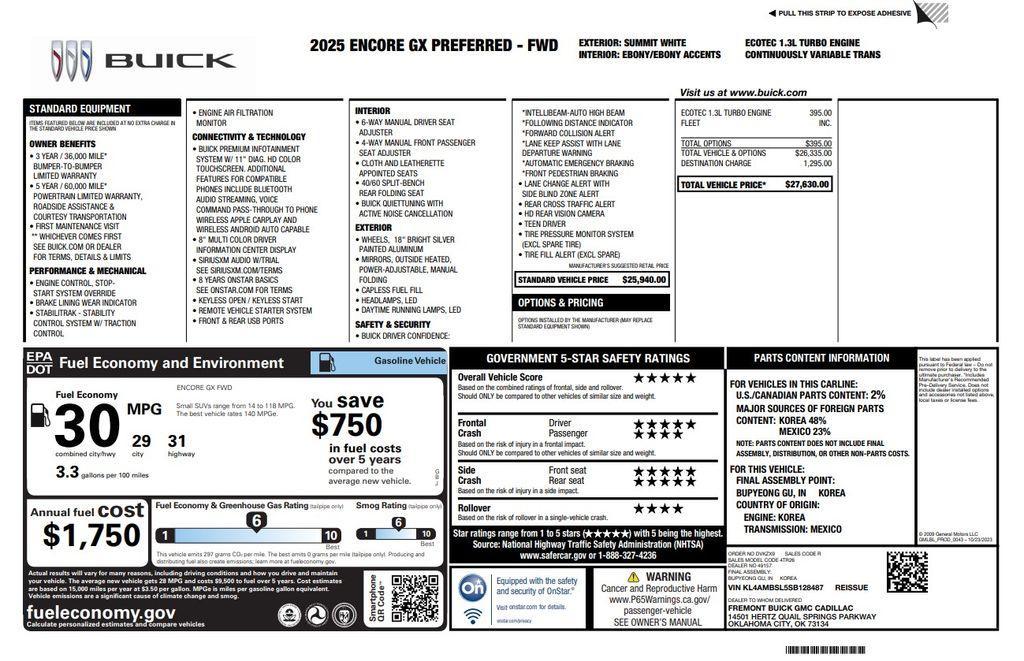 used 2025 Buick Encore GX car, priced at $19,473