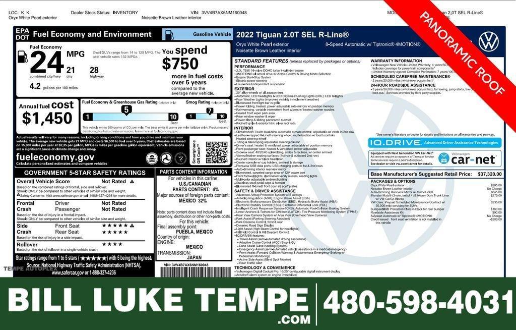 used 2022 Volkswagen Tiguan car, priced at $28,973