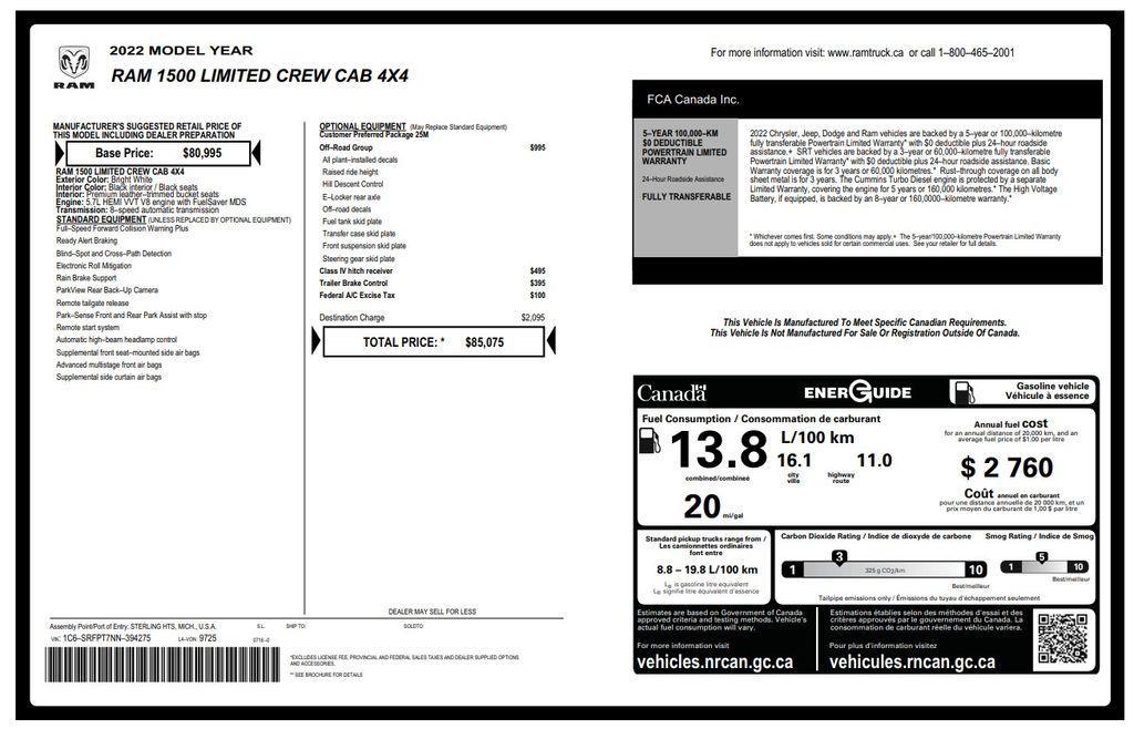 used 2022 Ram 1500 car, priced at $37,873