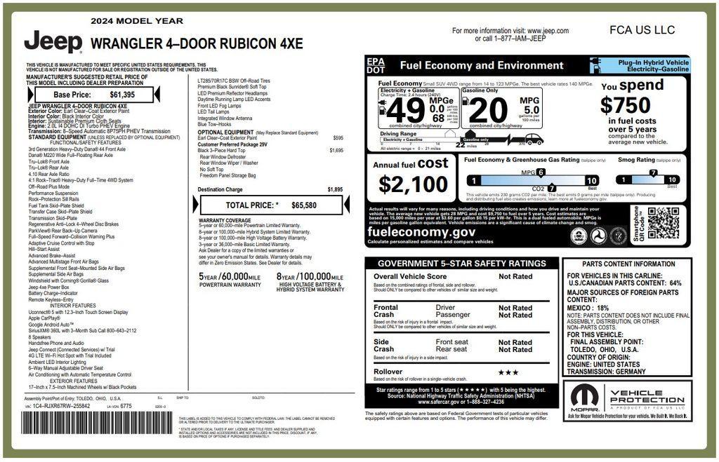 used 2024 Jeep Wrangler 4xe car, priced at $31,074