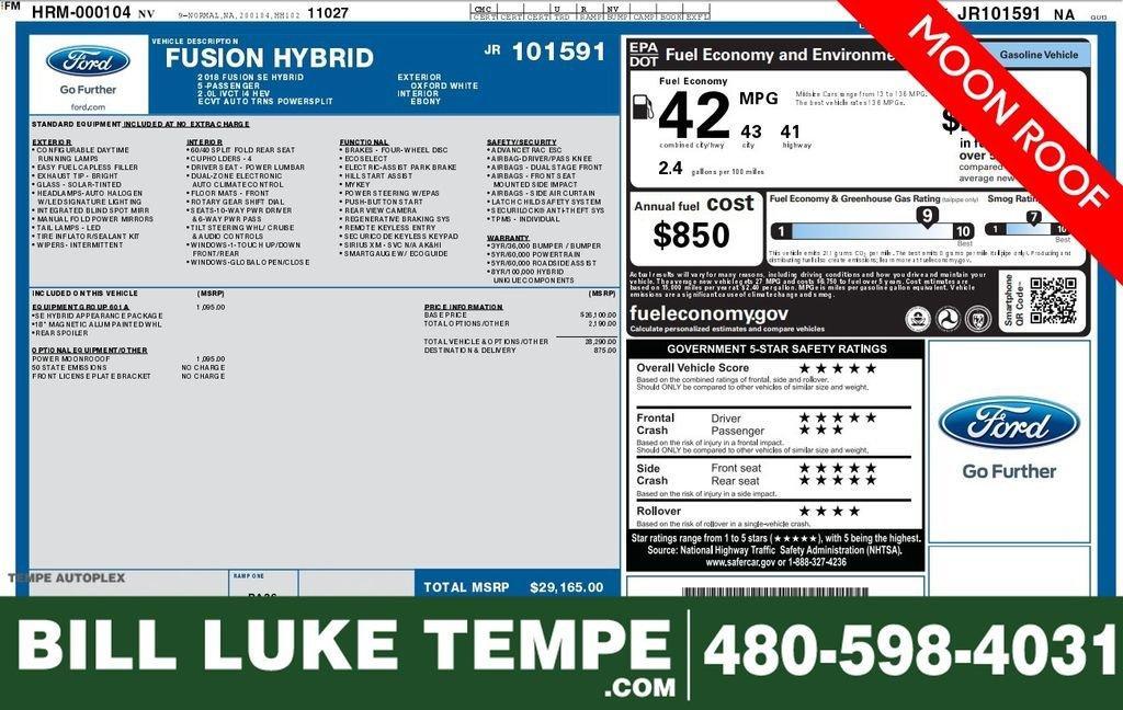 used 2018 Ford Fusion Hybrid car