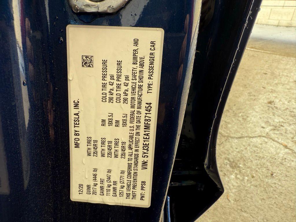 used 2021 Tesla Model 3 car, priced at $22,673