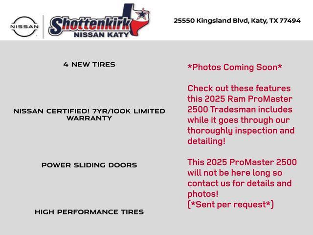 used 2025 Ram ProMaster 2500 car, priced at $37,672