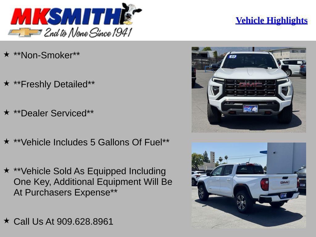 used 2023 GMC Canyon car, priced at $40,000