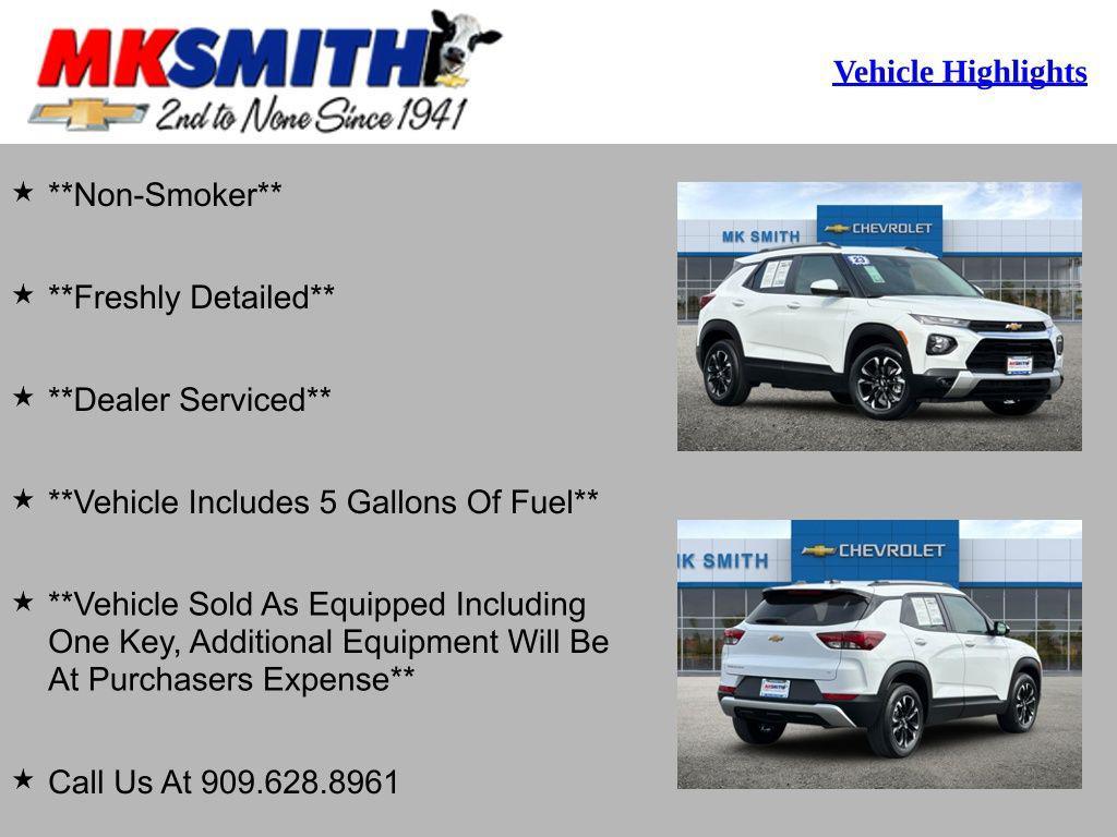 used 2023 Chevrolet TrailBlazer car, priced at $24,004