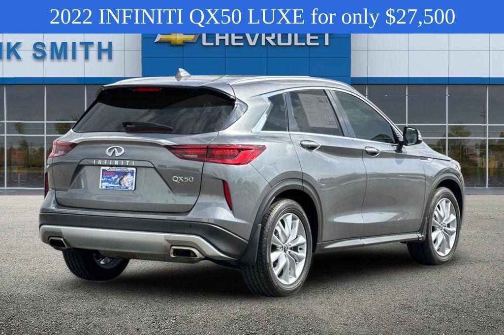 used 2022 INFINITI QX50 car, priced at $27,500